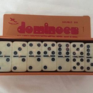 Dominoes Plastic Case Ivory Classic Puerto Rico Large Doble SEIS Domino Jumbo