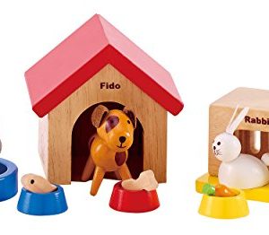 Hape Family Pets Wooden Doll House Animals