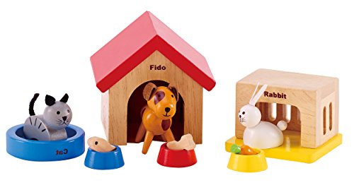 Hape Family Pets Wooden Doll House Animals