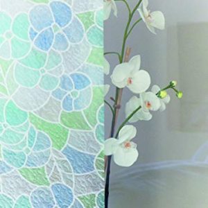 d-c-fix 346-0632-2PK Stained Glass Blue Green Window Film, 17" x 78" Roll-3 Pk