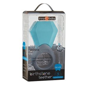 INNOBABY TEETHIN' Smart Birthstone Ring TEETHER - March (Aquamarine)