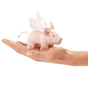 Folkmanis Mini Winged Piglet Finger Puppet