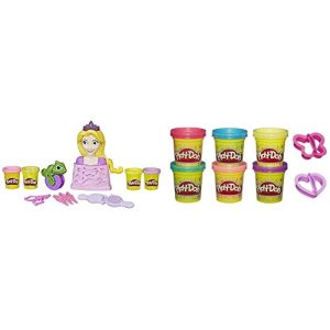 Play-Doh Royal Salon Featuring Disney Princess Rapunzel with Play-Doh Sparkle Compound Collection Bundle