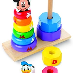 Melissa & Doug Disney Baby Mickey Mouse and Donald Duck Wooden Stacker Toy (12 pcs)