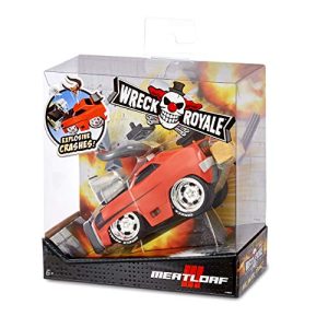 MGA Entertainment Wreck Royale Exploding Crashing Meatloaf Race Car with 4 Mix 'N Match Explosive Parts