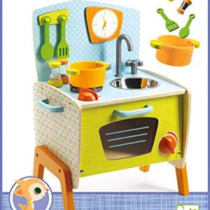 DJECO Gaby's Cooker Wooden Role Play Set, Multicolor