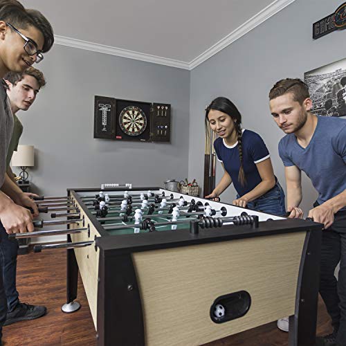 EastPoint Sports Preston Foosball Table Game - 54 inches - Features Hollow Steel Player Rods, Bead Style Scoring, and Includes 2 Foosball Balls