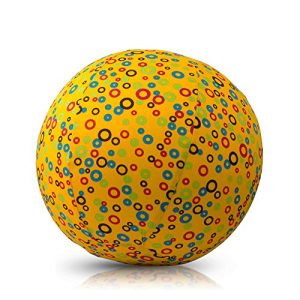 BUBABLOON Sensory Soft Cotton Balloon Cover, Circles Yellow