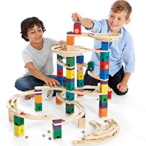 Award Winning Hape Quadrilla Wooden Marble Run Construction - The Cyclone