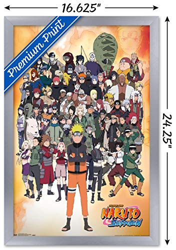 Trends International Naruto Shippuden - Group Wall Poster, 14.725" x 22.375", Multi