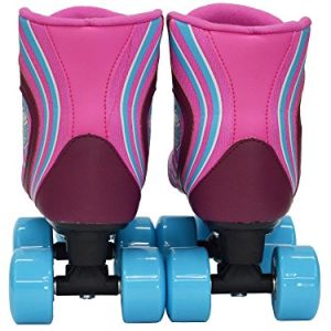 New! Epic Cotton Candy Quad Roller Skates w/2 Pr. Laces (Pink & Blue)