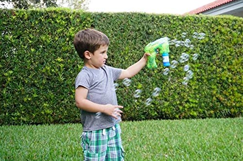 Little Kids Fubbles Light Up Bubble Blaster Blows tons of bubbles for Kids Includes Bubble Solution, Pink