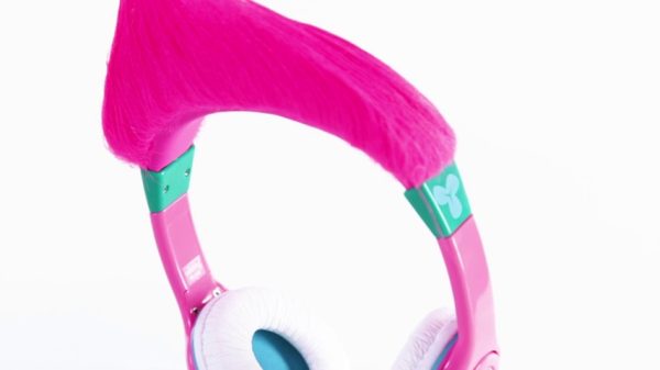 Trolls Poppy Kid Friendly Headphones with Built in Volume Limiting Feature for Kid Friendly Safe Listening