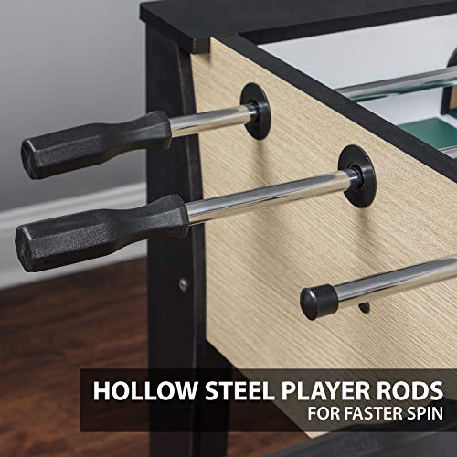 EastPoint Sports Preston Foosball Table Game - 54 inches - Features Hollow Steel Player Rods, Bead Style Scoring, and Includes 2 Foosball Balls