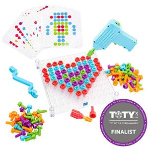Educational Insights Design & Drill See-Through Creative Workshop - Drill Toy, STEM & Construction, Building Toy