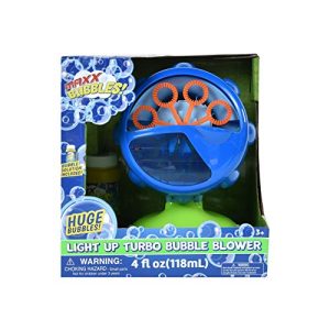 Sunny Days Entertainment Maxx Bubbles Automatic Turbo Bubble Machine for Kids with LED Light-Up for Nighttime Play and Adjustable Angle: Outdoor and Indoor Use