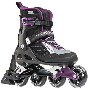 Rollerblade Macroblade 80 ABT Women's Adult Fitness Inline Skate, Black and Purple, Performance Inline Skates