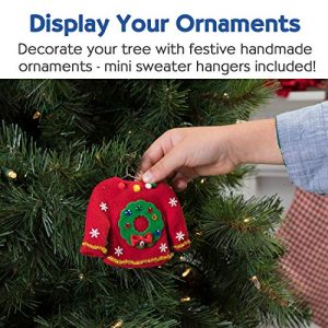Creativity for Kids 6192000 Sweater Ornaments - Create 3 Ugly Sweater Christmas Tree Ornaments - Holiday Crafts for Kids Multicolor