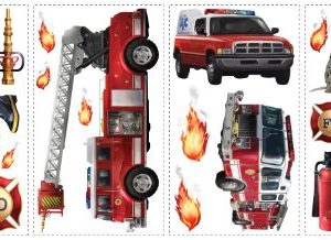 RoomMates Fire Brigade Peel and Stick Wall Decals