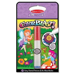Melissa & Doug On the Go ColorBlast No-Mess Coloring Pad, Fairy (24 Color-Reveal Pictures, Invisible Ink Marker, Great Gift for Girls and Boys – Best for 3, 4, 5, 6, 7 and 8 Year Olds)
