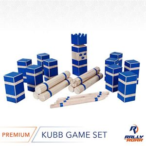 Kubb Premium Set Yard Game Set for Adults, Families - Fun, Interactive Outdoor Family Games - Durable Wood Blocks with Travel Bag - Clean, Games for Outside, Lawn, Bars, Backyards