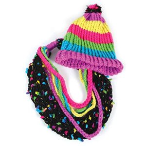 Style Me Up - Kids Scarf and Beanie Knitting Kit - DIY Crafts for Girls - Crochet Kit for Kids - SMU-808