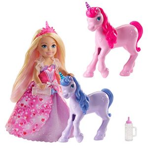 Barbie Dreamtopia Gift Set, Chelsea Princess Doll with Baby Unicorns