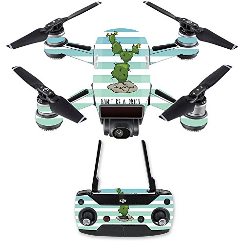MightySkins Skin Compatible with DJI Spark Mini Drone Combo - Happy Cactus | Protective, Durable, and Unique Vinyl Decal wrap Cover | Easy to Apply, Remove, and Change Styles | Made in The USA