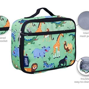 Wildkin Kids Insulated Lunch Box for Boys and Girls, Perfect Size for Packing Hot or Cold Snacks for School and Travel, Patterns Coordinate with Our Backpacks and Duffel Bags, Wild Animals
