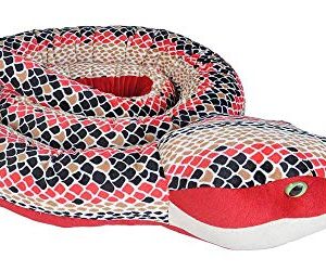 Wild Republic Snakes, Super Jumbo Snake Plush, Giant Stuffed Animal, Plush Toy, Gifts for Kids, Red Scales, 113"