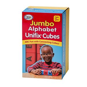 Didax Jumbo Alphabet Unifix Cubes, Set of 30