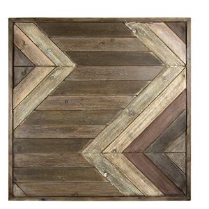 Crystal Art Rustic Wood Collage Framed Wall Decor, 30” H x 30” L x 1.25” D, Brown
