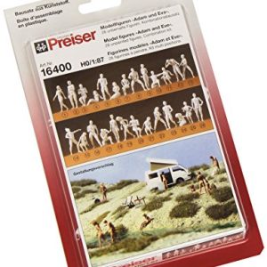 Preiser 16400 Unpainted Figure Set Adam & Eve Combination Kit Package(26) HO Model Figure