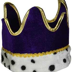 Plush Royal Crown (purple) Party Accessory (1 count) (1/Pkg)