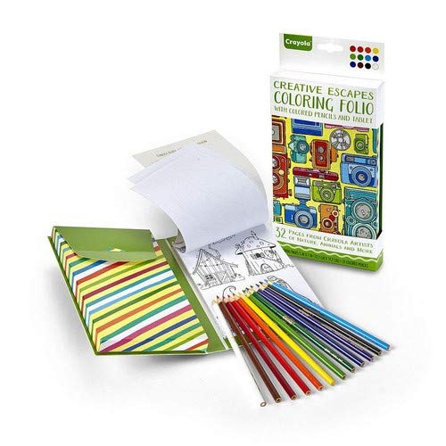 Crayola Creative Escapes Aged Up Coloring Folio with Pencils, Gift