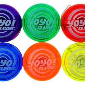 JA-RU Classic Yoyo Game Toy Professional Yo-Yos (8 Pack Assorted Colors) . Yoyos for Kids Pinata Filler Gifts Ideas for Party Favors in Bulk | | Item # 1986-8p