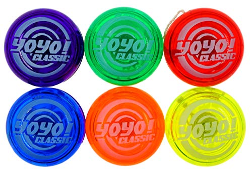 JA-RU Classic Yoyo Game Toy Professional Yo-Yos (8 Pack Assorted Colors) . Yoyos for Kids Pinata Filler Gifts Ideas for Party Favors in Bulk | | Item # 1986-8p