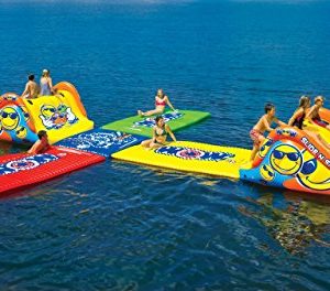 WOW Watersports 18-2000 Slide N Smile Floating 2 Lane Waterslide, 9 Feet Long