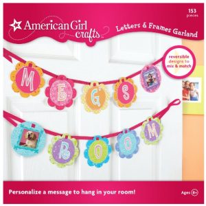 American Girl Crafts Bedroom Personalized Banner Decoration for Girls, 153pc