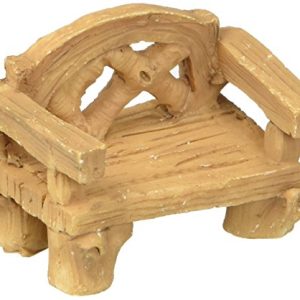 Darice 3DL-85661 1.5x2in Mini Garden Bench Wood Look Resin
