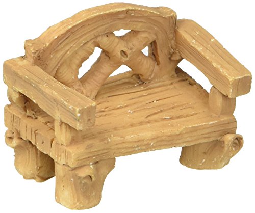 Darice 3DL-85661 1.5x2in Mini Garden Bench Wood Look Resin