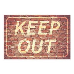 CGSignLab |"Keep Out -Ghost Aged Brick" Window Cling | 36"x24"