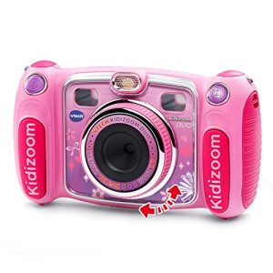 VTech Kidi Star Karaoke System 2 Mics with Mic Stand & AC Adapter, Pink & Kidizoom Duo Selfie Camera, Amazon Exclusive, Pink