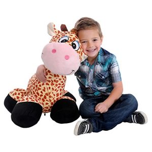 inflate-a-mals INF-RO-Gir Soft and Cuddly Inflatable Ride On Giraffe, 20-Inch, Multi-Color