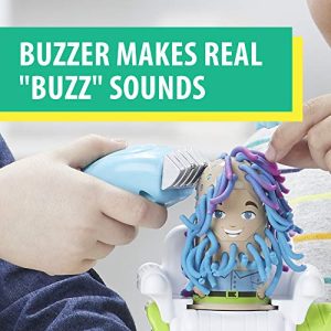 Play-Doh E2930 Buzz 'n Cut Fuzzy Pumper Barber Shop Toy with Electric Buzzer and 5 Non-Toxic Colors, 2-Ounce Cans