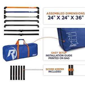 Rally and Roar Ladder Toss – Ladder Ball Toss Game – 3 OPTIONS TO CHOOSE FROM – UPDATED CLASSIC, CLASSIC, or PREMIUM – Game Set with 2 Targets, 6 Rubber Bolas, Zippered Carrying Case