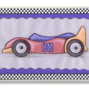 The Kids Room by Stupell #88 Red Race Car Oversized Rectangle Wall Plaque