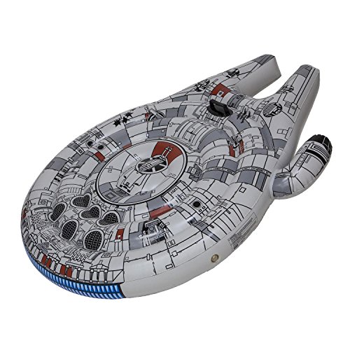 SwimWays Star Wars Millenium Falcon Ride-On Float - Inflatable Novelty Float for Pool