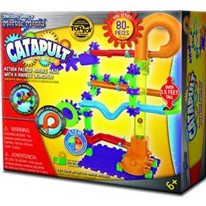 The Learning Journey Techno Gears Marble Mania STEM Construction Set – Catapult Marble Run (80+ pieces) – Learning Toys & Gifts for Boys & Girls Ages 6 Years and Up