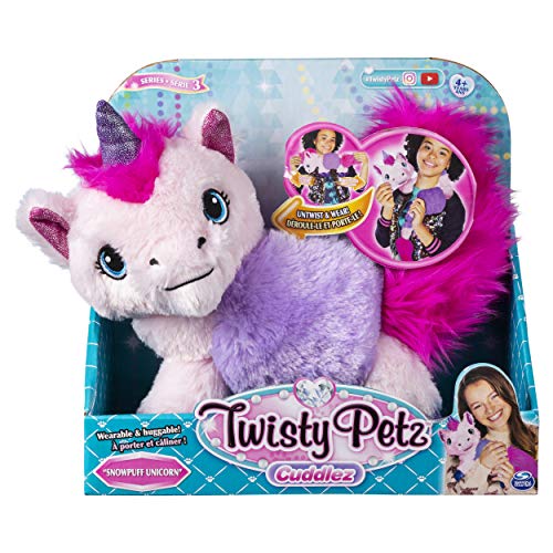 Twisty Petz Cuddlez Snowpuff Unicorn Transforming Collectible Plush for Kids Aged 4 & Up